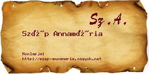 Szép Annamária névjegykártya