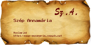 Szép Annamária névjegykártya